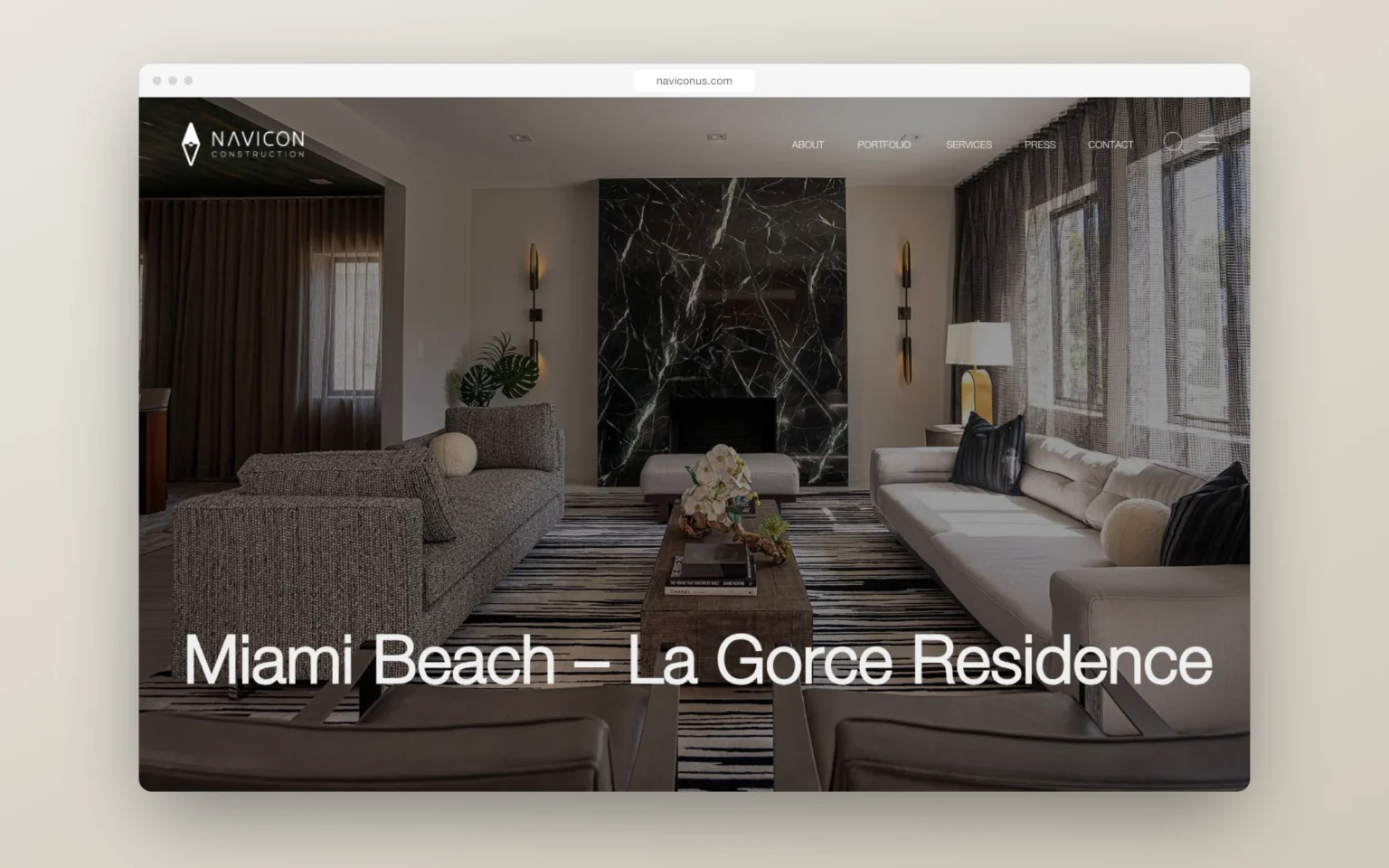 Navicon website: La Gorce Residence in Miami Beach