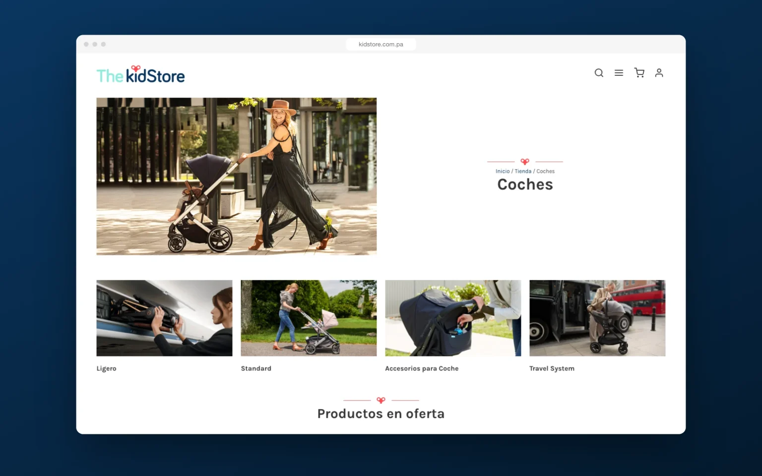 The Kidstore online store: strollers category